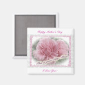 マザーズデイピンク登山バラの花 マグネット (正面/裏面)