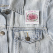 マザーズデイピンク登山バラの花 缶バッジ (インサイチュ)