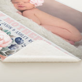 マザーズデイピンク素朴フローラバーンドウッド写真 シェルパブランケット (3/4)