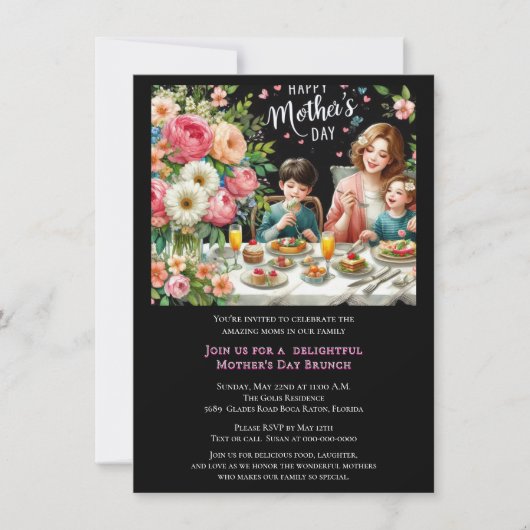 マザーズデイファミリーブランチ 招待状 (正面)