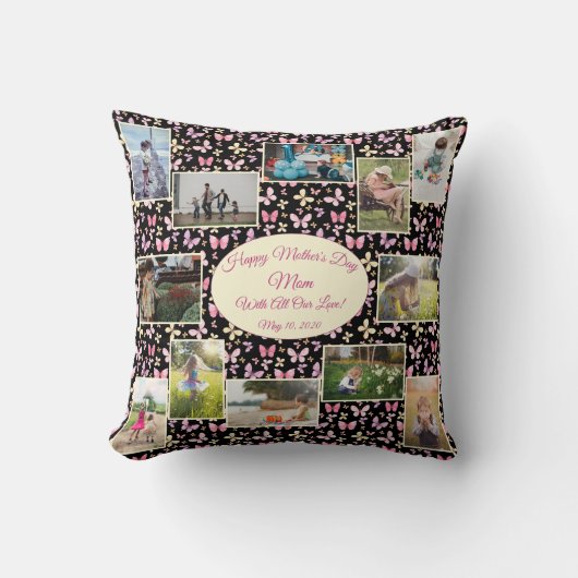マザーズデイファミリー写真テンプレート クッション (正面)