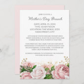 マザーズデイフォーマルブランチピンクフローラ 招待状 (正面/裏面)