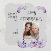 マザーズデイフラワーズフラットホリデーカード (正面/裏面)