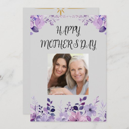 マザーズデイフラワーズフラットホリデーカード シーズンカード (正面/裏面)