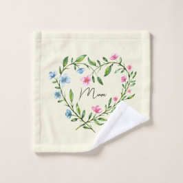 マザーズデイフラワーハートリース ウォッシュタオル