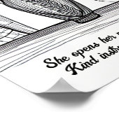 マザーズデイフラワーラインスケッチ聖なる書物、 経典 ポスター (角)