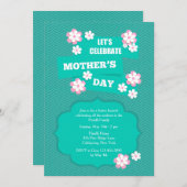 マザーズデイフラワー花びら招待状 招待状 (正面/裏面)