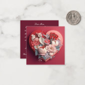 マザーズデイフローラハート ノートカード (正面/裏面インサイチュ)