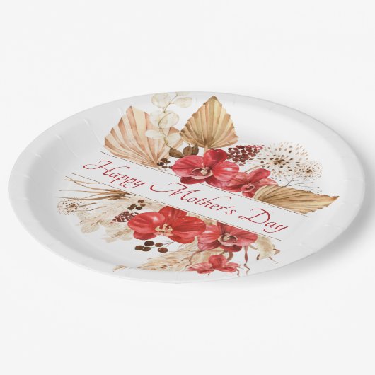 マザーズデイフローラパーティー ペーパープレート (アングル)