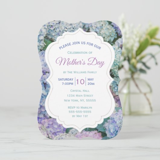 マザーズデイフローラブルーアジャクパーティー 招待状 (スタンド正面)