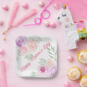 マザーズデイフローラ7インチスクエア紙プレート ペーパープレート (パーティー)