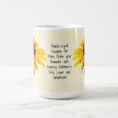 マザーズデイブラックアイドスーザン花の写真 コーヒーマグカップ (中央)