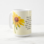 マザーズデイブラックアイドスーザン花の写真 コーヒーマグカップ (正面左)