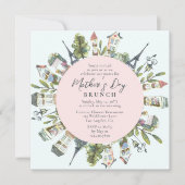 マザーズデイブランチエレガントパフランスのリ 招待状 (正面)