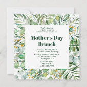 マザーズデイブランチエレガントボタニカルウォーター 招待状 (正面)