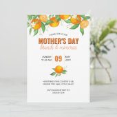 マザーズデイブランチシトラスオレンジ招待状 招待状 (スタンド正面)