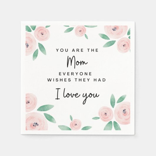 マザーズデイブランチパーティー紙ナプキンス スタンダードカクテルナプキン (正面)