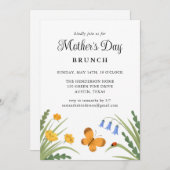 マザーズデイブランチフローララディバグバタフライ 招待状 (正面/裏面)