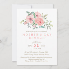 マザーズデイブランチフローラ水彩 招待状