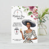 マザーズデイブランチ招待状レディスタイリッシュー 招待状 (スタンド正面)