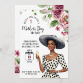 マザーズデイブランチ招待状レディスタイリッシュー 招待状 (正面/裏面)