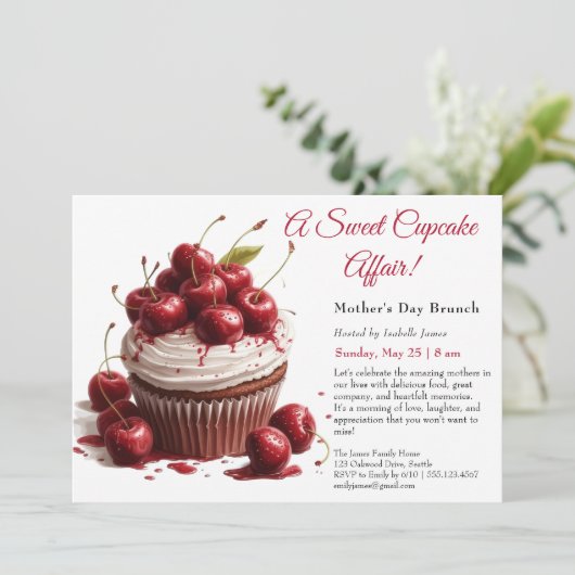 マザーズデイブランチ招待状 – カップケーキ事件 招待状 (スタンド正面)