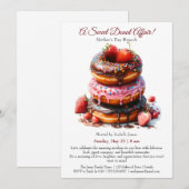 マザーズデイブランチ招待状 – ドーナッツ事件 招待状 (正面/裏面)