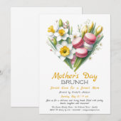 マザーズデイブランチ招待状 | ハートマカロン 招待状 (正面/裏面)