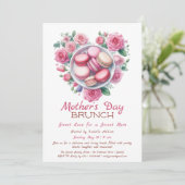 マザーズデイブランチ招待状 | ハートマカロン 招待状 (スタンド正面)