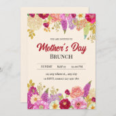 マザーズデイブランチ招待状、フローラマザーズデイ 招待状 (正面/裏面)