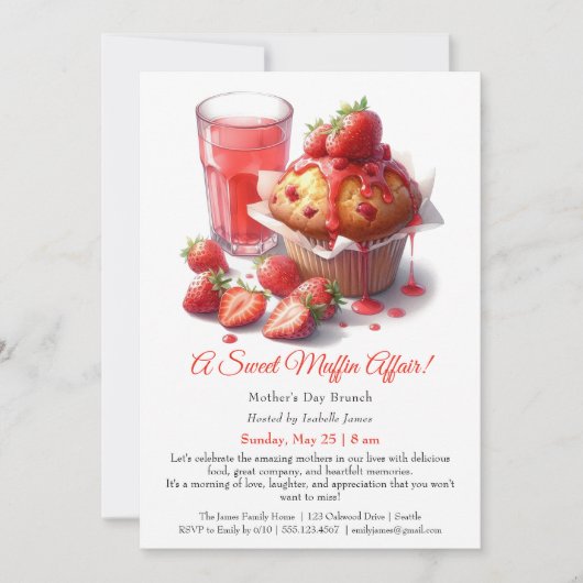 マザーズデイブランチ招待状 – マフィン事件 招待状 (正面)