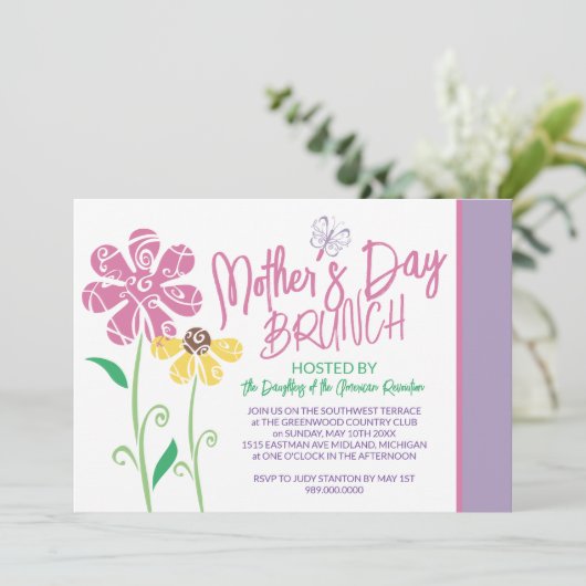 マザーズデイブランチ招待状 招待状 (スタンド正面)