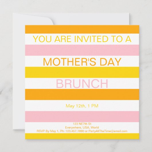 マザーズデイブランチ招待状 招待状 (正面)