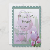 マザーズデイブランチ春バイオレットチューリップパーティー 招待状 (正面)