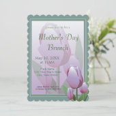 マザーズデイブランチ春バイオレットチューリップパーティー 招待状 (スタンド正面)