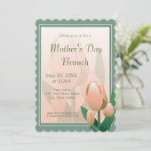 マザーズデイブランチ春ピンクチューリップスパーティー 招待状 (スタンド正面)