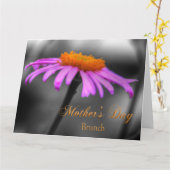 マザーズデイブランチ紫とオレンジ色のベニバナ カード (黄色い花)