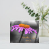 マザーズデイブランチ紫とオレンジ色のベニバナ ポストカード (スタンド正面)
