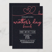 マザーズデイブランチ 招待状 (正面/裏面)