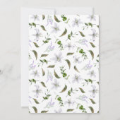 マザーズデイブランチ |白色のフローラ招待状 招待状 (裏面)