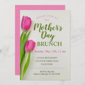 マザーズデイブルンチチューリップフローラ 招待状 (正面/裏面)