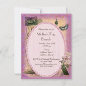 マザーズデイブルンチパリエッフェルタワー&レッドワイン 招待状 (裏面)