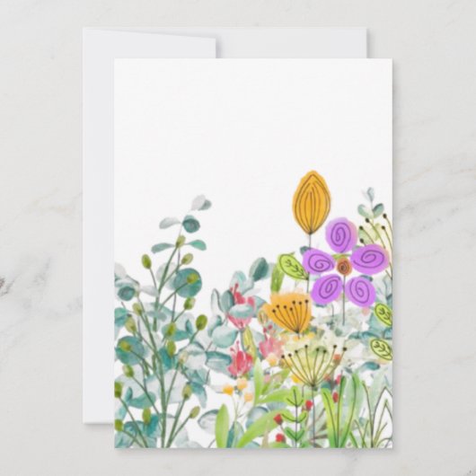 マザーズデイブルンチワイルドフラワーズグリーナリーホリデー 招待状 (裏面)