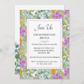 マザーズデイブルンチワイルドフラワーズグリーナリーホリデー 招待状 (正面/裏面)