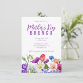 マザーズデイブルンチワイルドフラワー招待状 招待状 (スタンド正面)