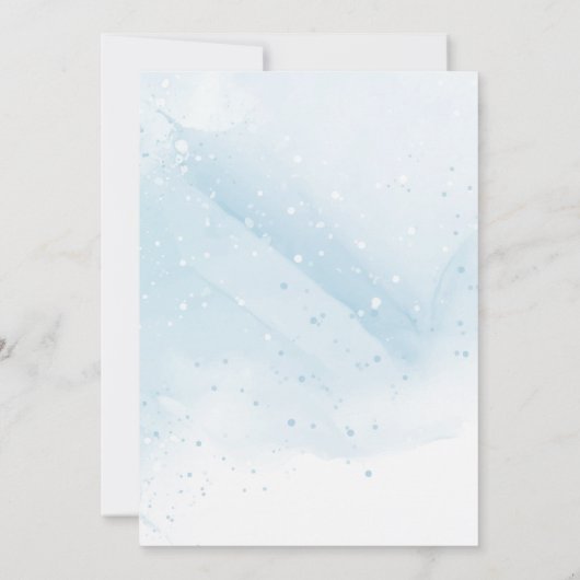 マザーズデイブルーウォーターカラーブランチフローラ 招待状 (裏面)