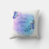 マザーズデイブルーバタフライフローラ クッション (裏面)