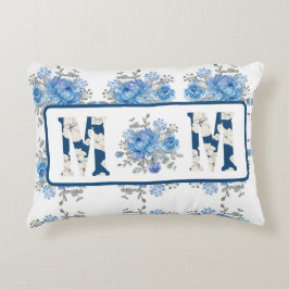 マザーズデイブルーフローラママ アクセントクッション