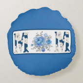 マザーズデイブルーフローラママ ラウンドクッション (裏面)