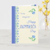 マザーズデイブルーペリウィンクルフローラ娘 カード (黄色い花)